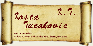 Kosta Tucaković vizit kartica